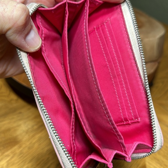 COACH Floral Crossgrain Wallet/Wristlet - Picture 10 of 14